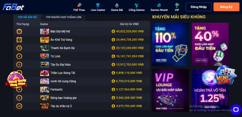Chương Trình VIP e368